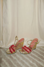 Load image into Gallery viewer, 90s Casadei Ornate Wedge Heels-sz 8.5
