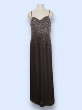 Load image into Gallery viewer, Animal Print Crystallized Brown Gown-sz 12/14