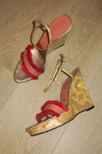 Load image into Gallery viewer, 90s Casadei Ornate Wedge Heels-sz 8.5
