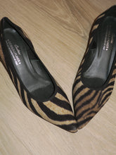 Load image into Gallery viewer, Y2K Donald J Pliner Zebra Sock Heels-sz 7.5
