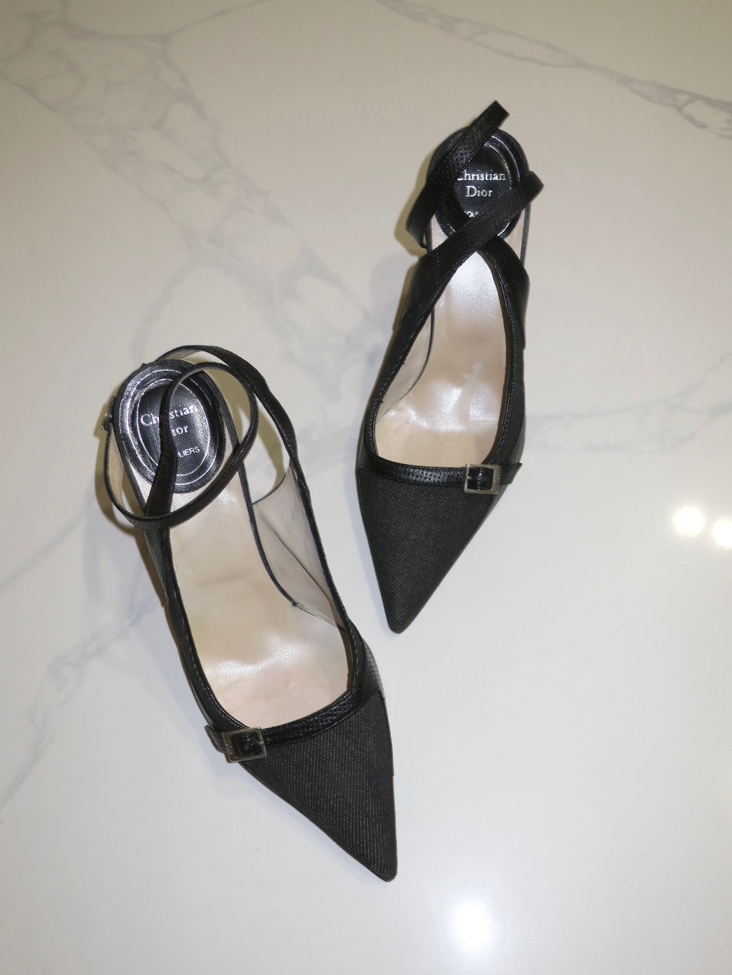 Christian Dior Trainer Slingback Heels-sz 36/US 6