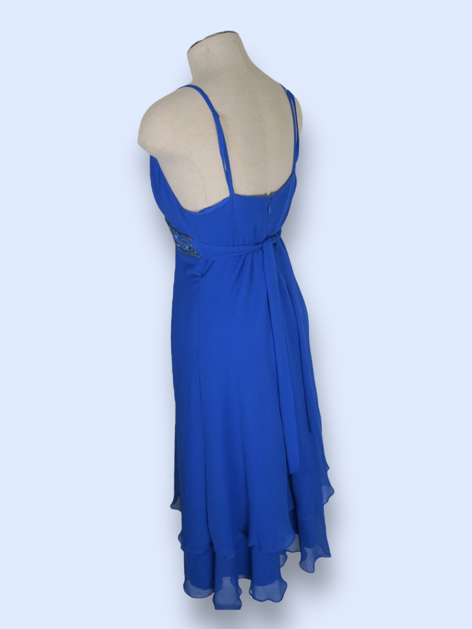 Colbalt Blue Beaded Sun Dress-sz M Colbalt Blue Beaded Sun Dress-sz M