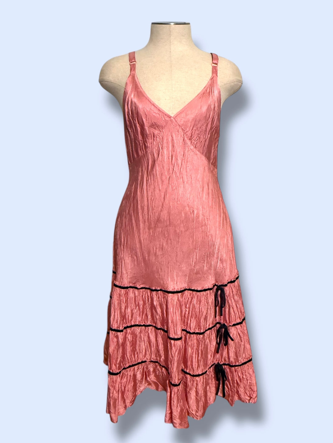Betsey Johnson Pink Pink Ruffled Midi Dress-sz S/M