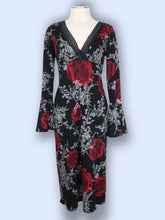 Load image into Gallery viewer, Vampy Rose Midi Dress-sz M
