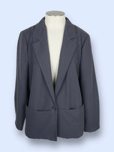 Load image into Gallery viewer, 90s Grey Folded Blazer-sz 12
