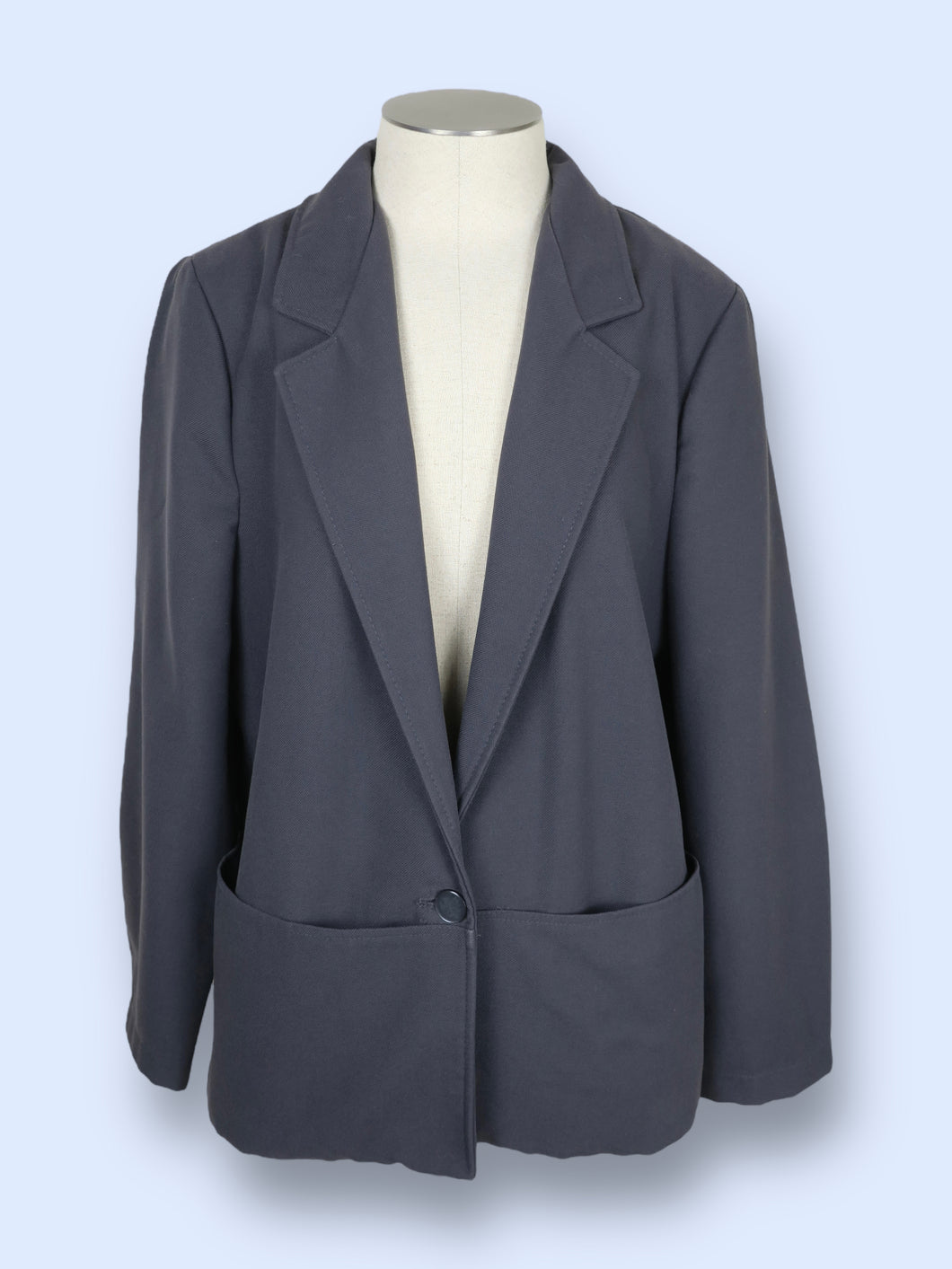 90s Grey Folded Blazer-sz 12
