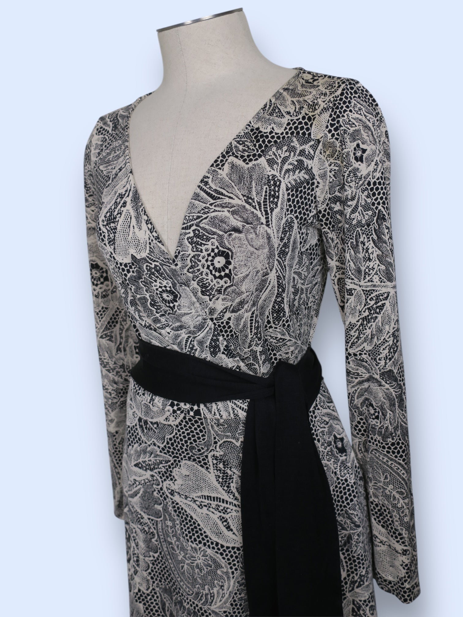 ブランドバッグ 人気ランキング2024 Furstenberg Von Diane Lace S/M Dress-sz Wrap Silk Printed ワンピース