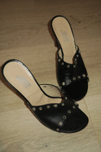 Load image into Gallery viewer, Versace Studded Leather Mule Heels-sz 6
