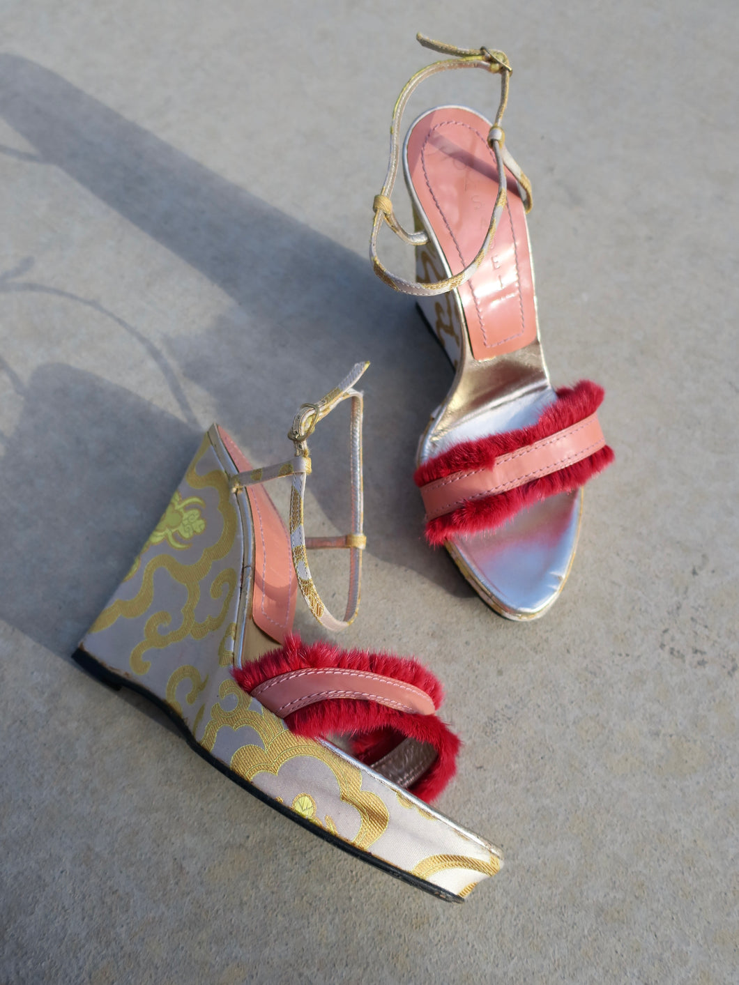 90s Casadei Ornate Wedge Heels-sz 8.5