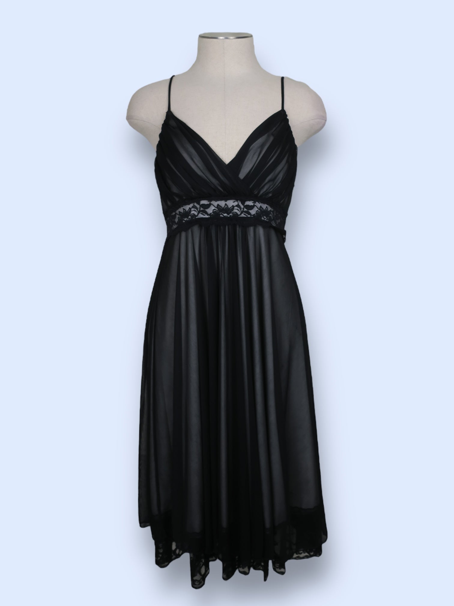 Y2K Black Draped Dress-sz M Y2K Black Draped Dress-sz M