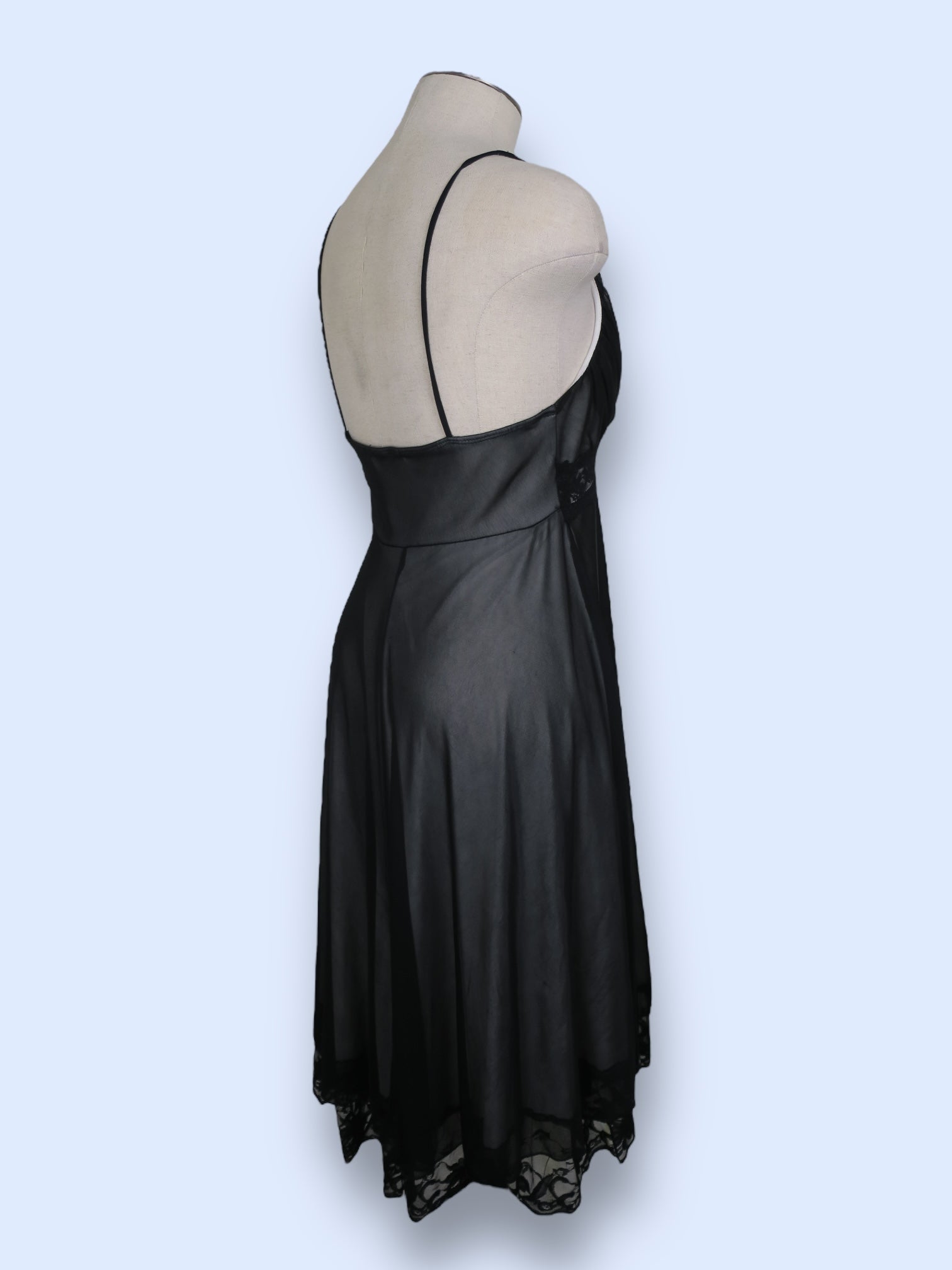 Y2K Black Draped Dress-sz M