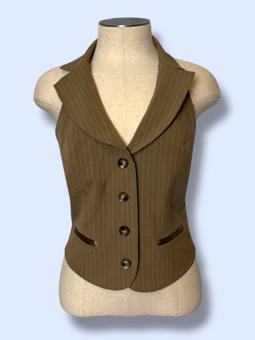 A Byer Y2K Pinstripe Vest-sz M
