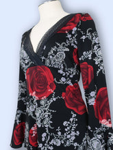 Load image into Gallery viewer, Vampy Rose Midi Dress-sz M
