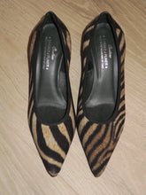 Load image into Gallery viewer, Y2K Donald J Pliner Zebra Sock Heels-sz 7.5
