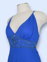 Load image into Gallery viewer, Colbalt Blue Beaded Sun Dress-sz M
