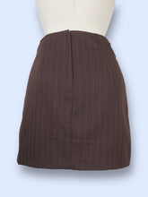 Load image into Gallery viewer, XOXO Brown Pinstripe Mini Skirt-sz 1
