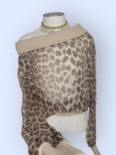 Load image into Gallery viewer, 00s Blumarine Silk Leopard Top-S/M
