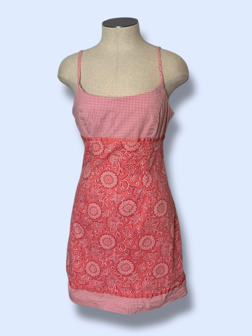 90s Tilt Paisley Pink Mini Dress-sz M