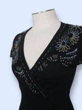 Load image into Gallery viewer, Nanette Lepore Wool Beaded Mini Dress-sz S
