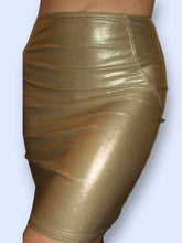 Load image into Gallery viewer, Isabel Martin Paris Gold Bodycon Skirt-sz S
