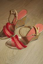 Load image into Gallery viewer, 90s Casadei Ornate Wedge Heels-sz 8.5
