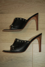 Load image into Gallery viewer, Versace Studded Leather Mule Heels-sz 6
