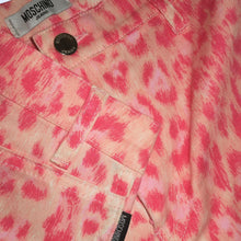 Load image into Gallery viewer, 90s Moschino Pink Leopard Jeans-sz 6
