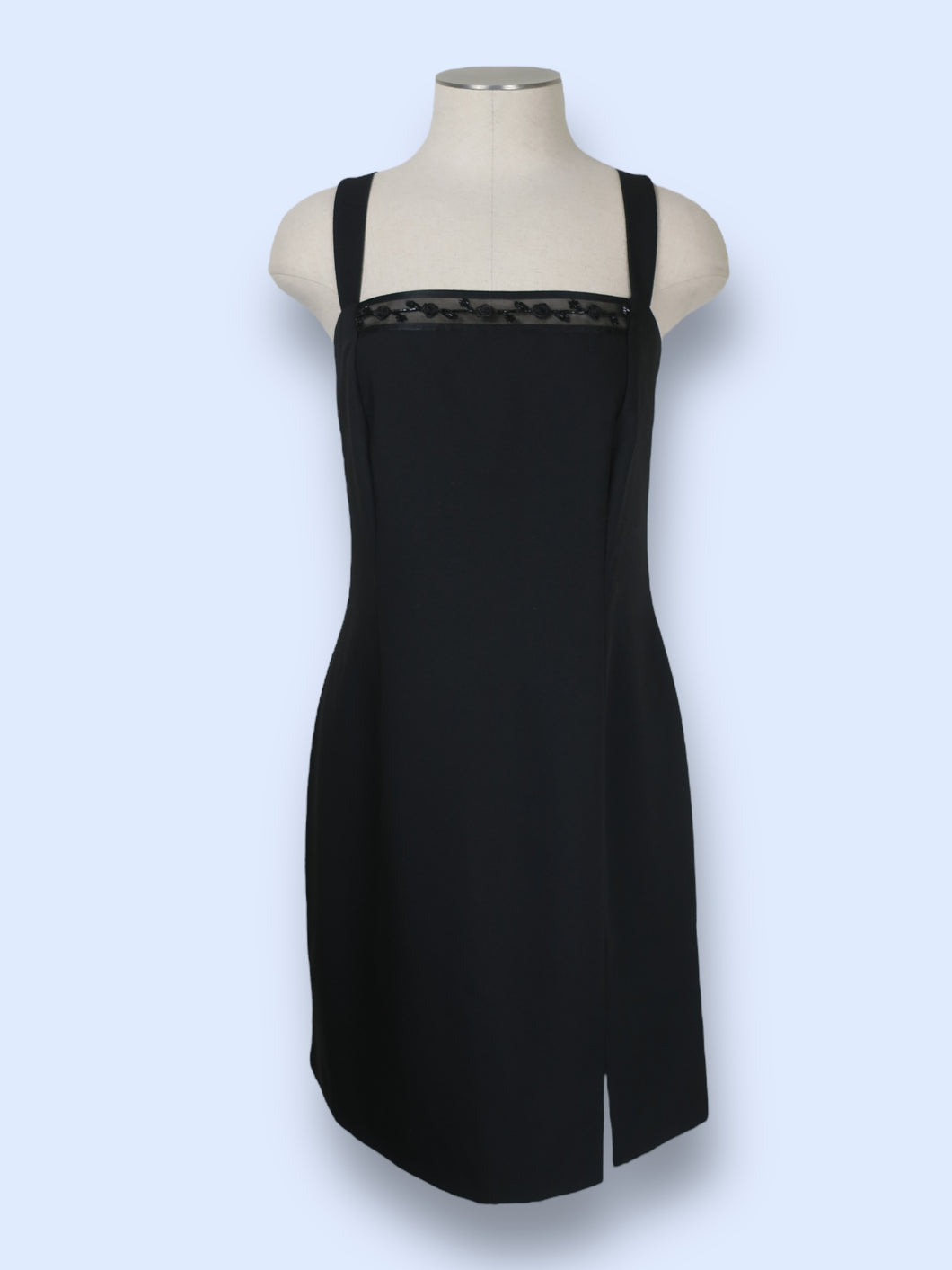 Black Rosette High Neck Mini Dress-sz 8
