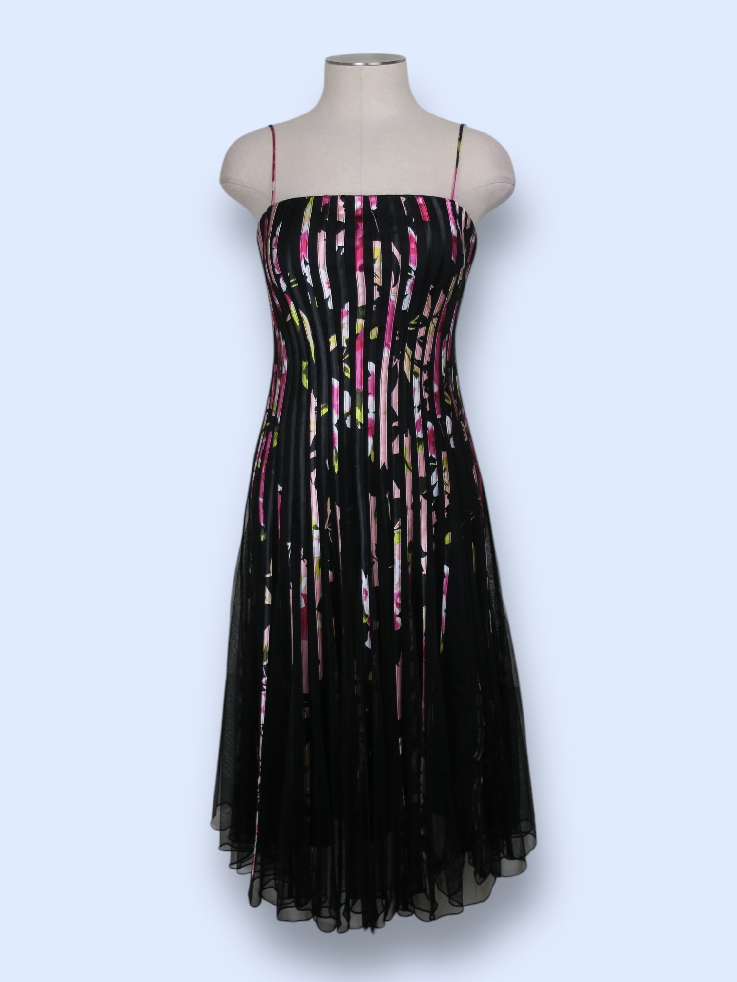 Flirty Mesh Rosebud Midi Dress-Sz 2