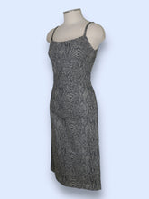 Load image into Gallery viewer, 90s Lucent Snakeskin Midi Dress-sz S
