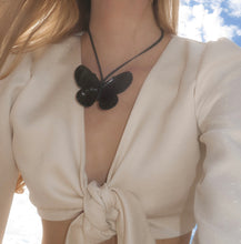 Load image into Gallery viewer, 70s Mega Butterfly Cord Necklace
